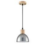 8053/1A SUSPENTIONI LN26 394 дерево/смоки металл/стекло Подвесной светильник E27 1*60W 220V NATANA