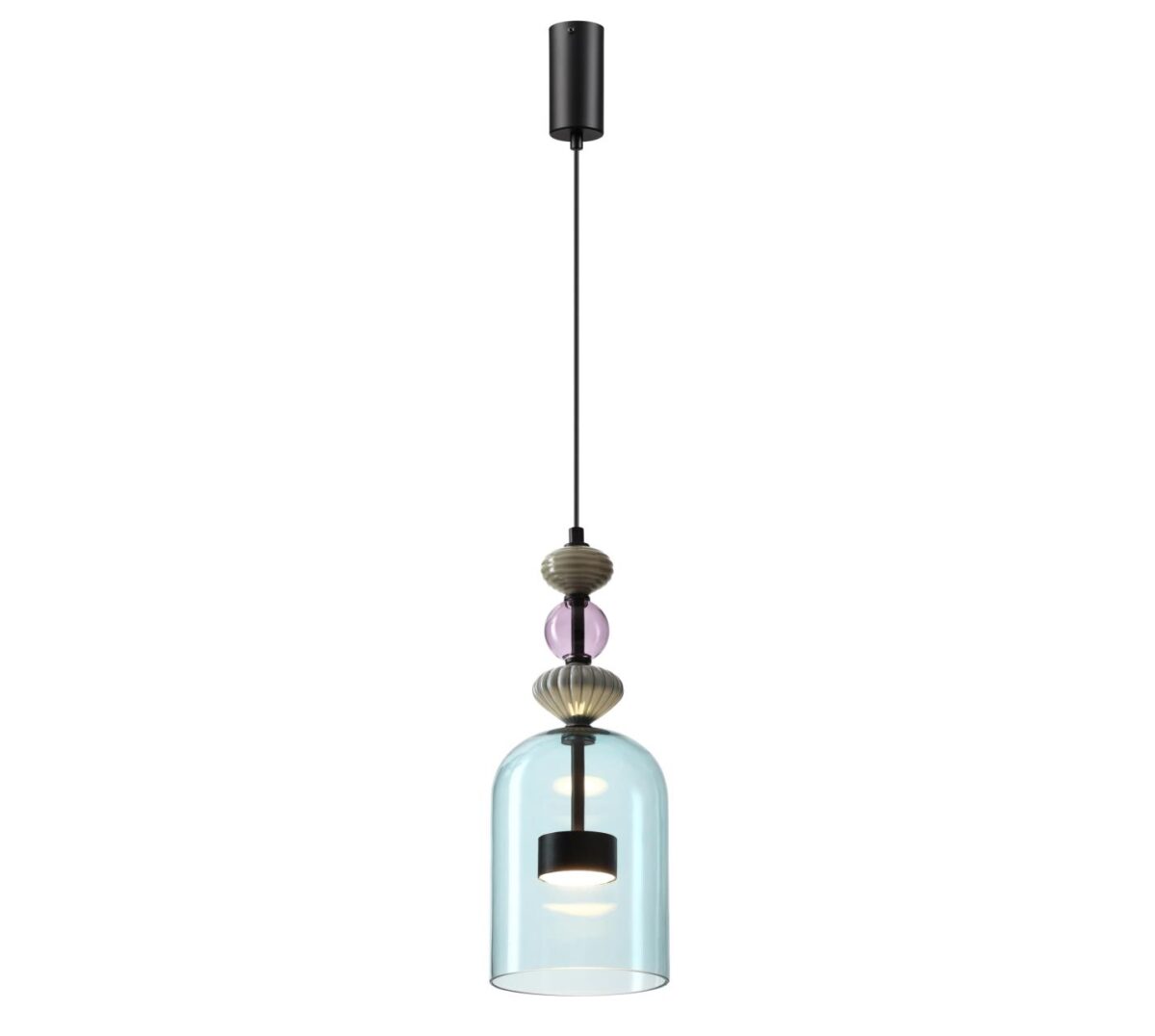 5046/12L L-VISION ODL24 369 черный/голубой/металл/стекло/керамика Подвес LED 12W 4000К 1400Лм PALLETA — изображение 3