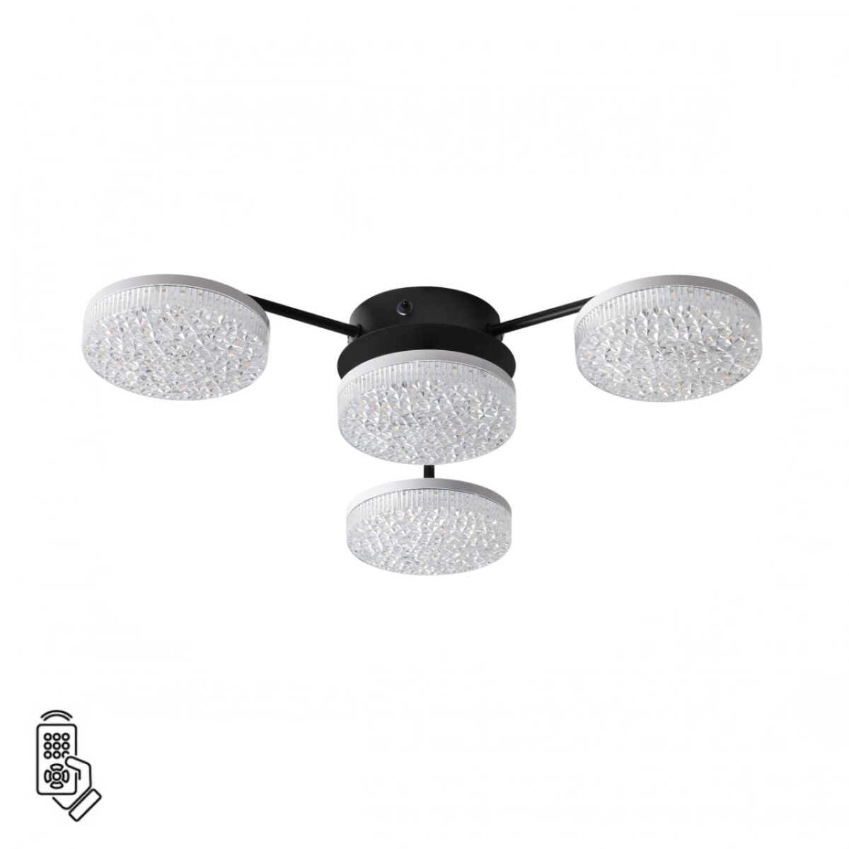 8236/4CL LEDIO LN25 000 черный, металл/акрил Люстра потолочная с ПДУ LED 55W 3000-6000К 220V DIDANA — изображение 1