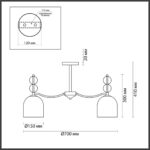 4589/5C MODERNI LN26 148 золотой Люстра потолочная E27 5*40W 220V GILLIAN — изображение 3