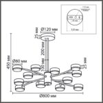 8265/12 COMFI LN26 233 металл, белый Люстра GX53 LED 12*7W 220V TORINA — изображение 3