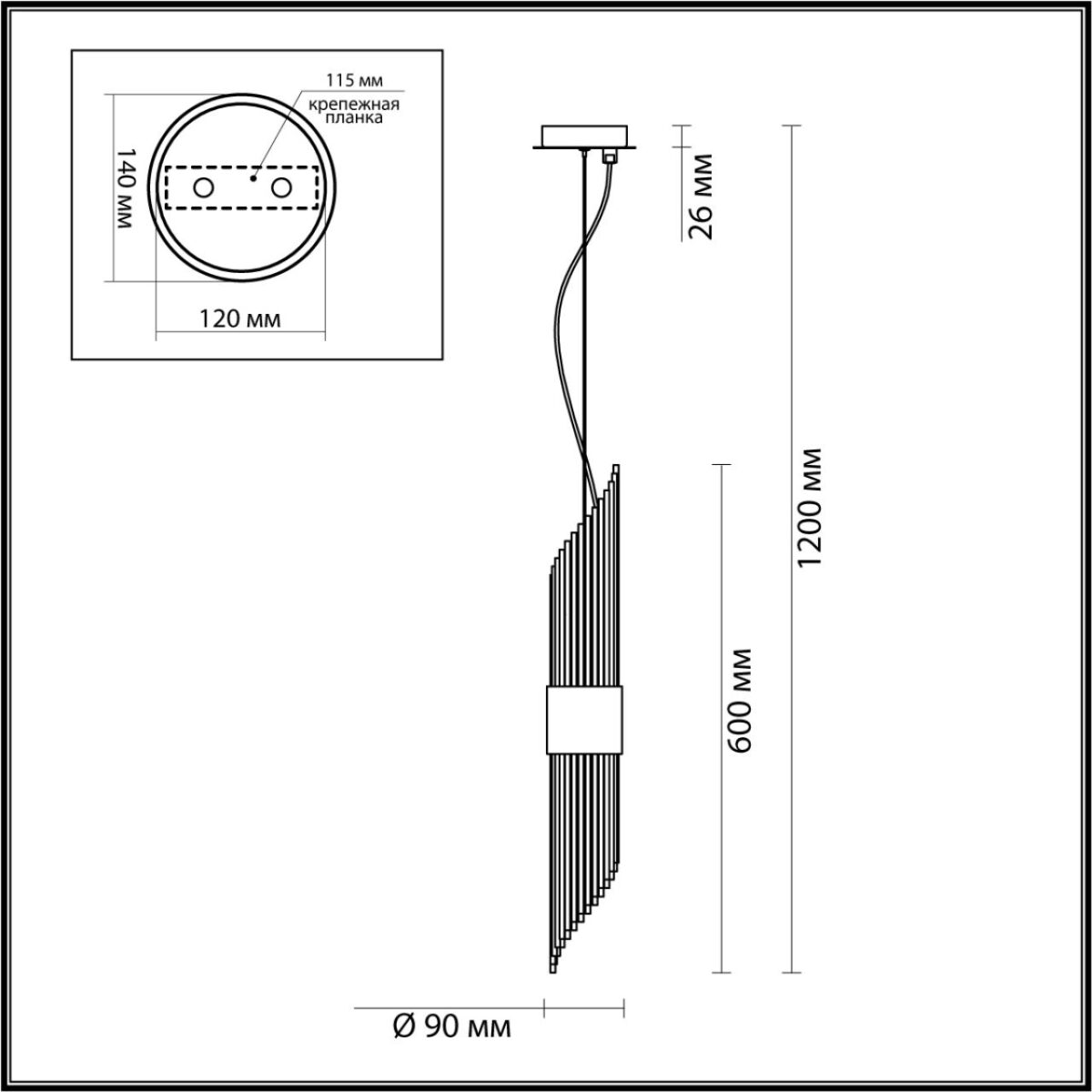 4847/2 HALL ODL21 420 золото/металл/стекло Подвес G9 2*40W FLAMBI — изображение 2