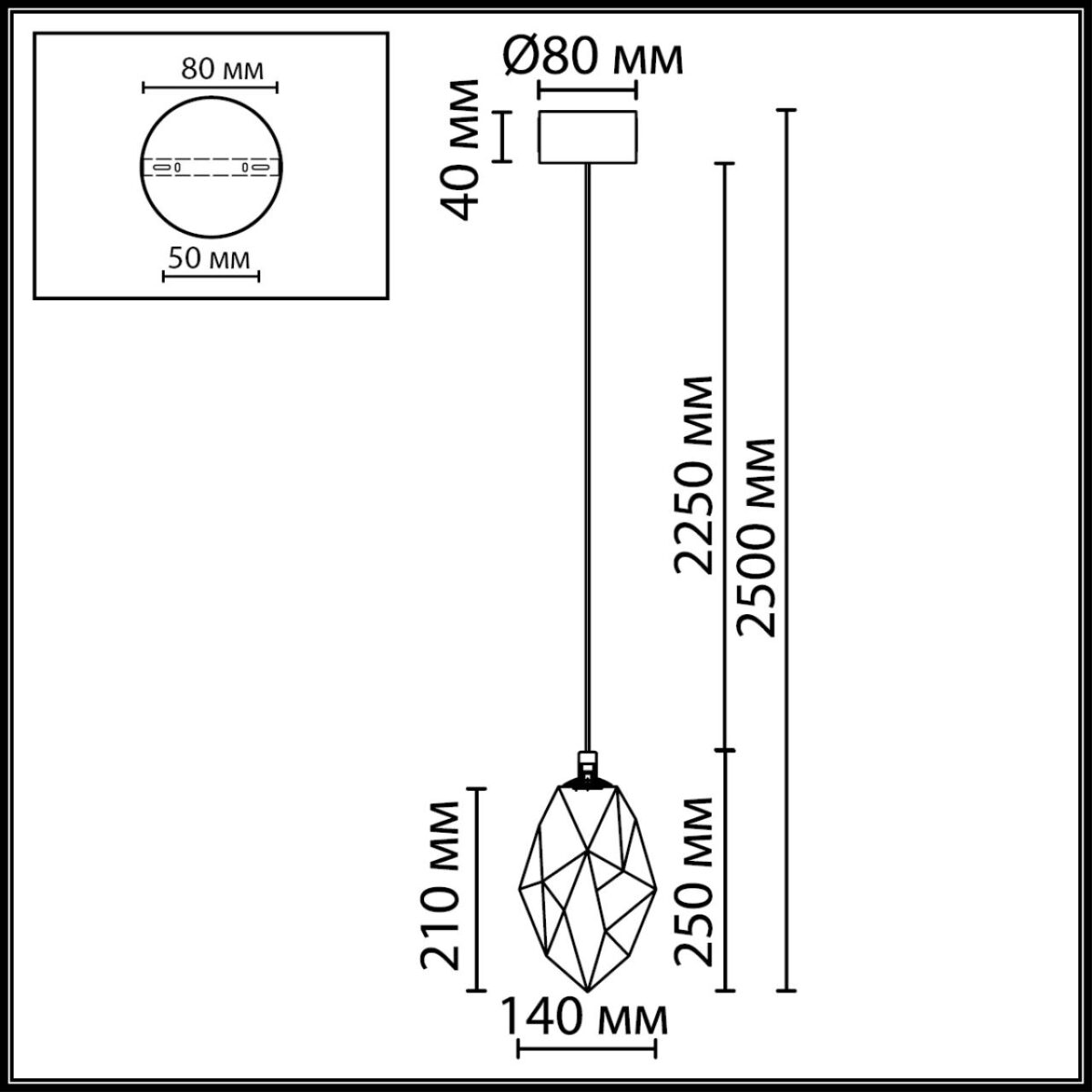 7111/4LC L-VISION ODL25 Подвесной светильник  бронзовый/янтарное стекло/металл IP20 LED 4W 300Лм 3000K 200° 220V GEMME — изображение 3