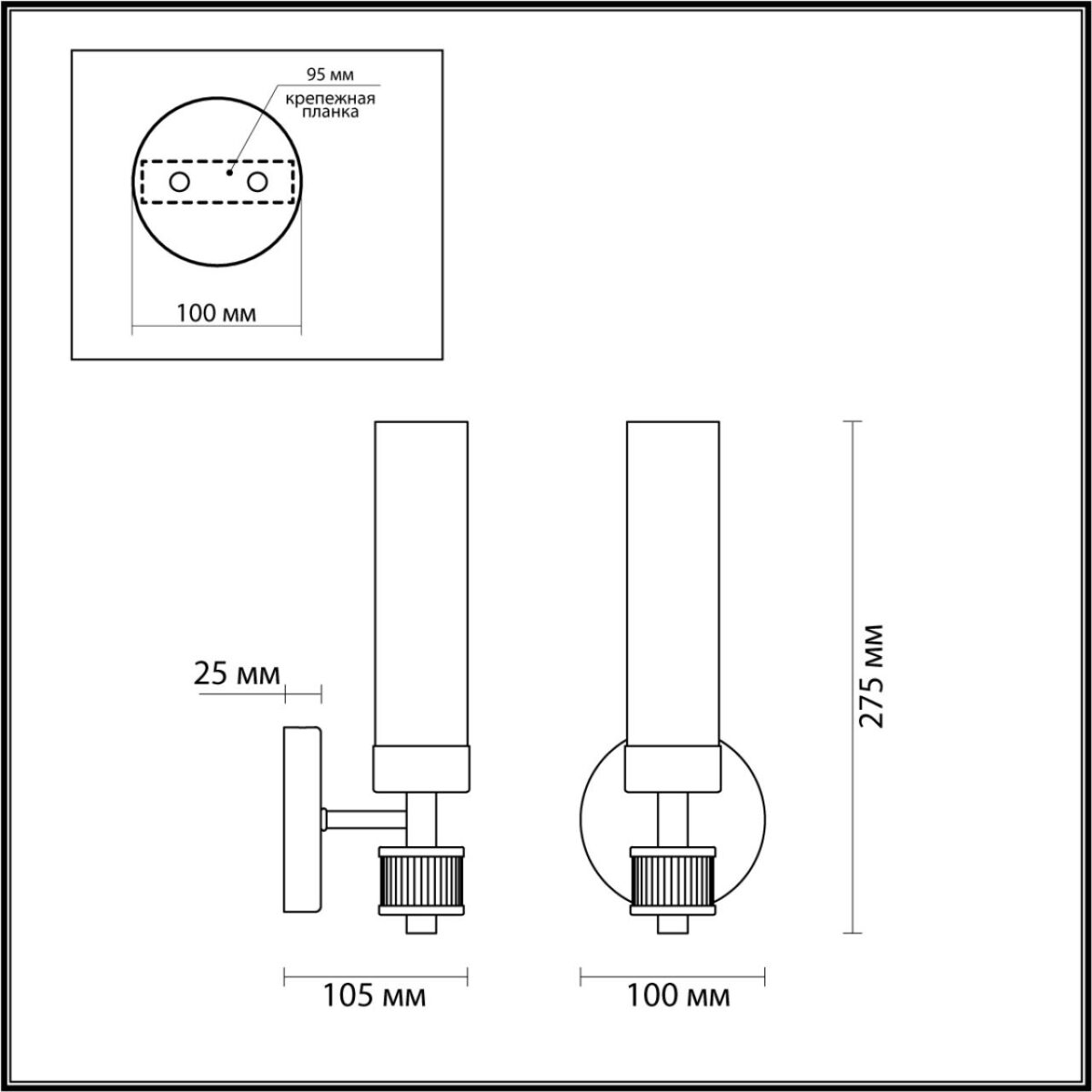 5274/1W CLASSI LN26 101 золотой Бра E14 1*40W 220V KAMILLA — изображение 1