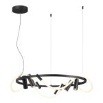 4391/55L HIGHTECH ODL24 299 черный/металл/канат Подвесной св-к с раздельн. вкл IP20 LED 50W 2020Лм 4000K CORDA — изображение 3