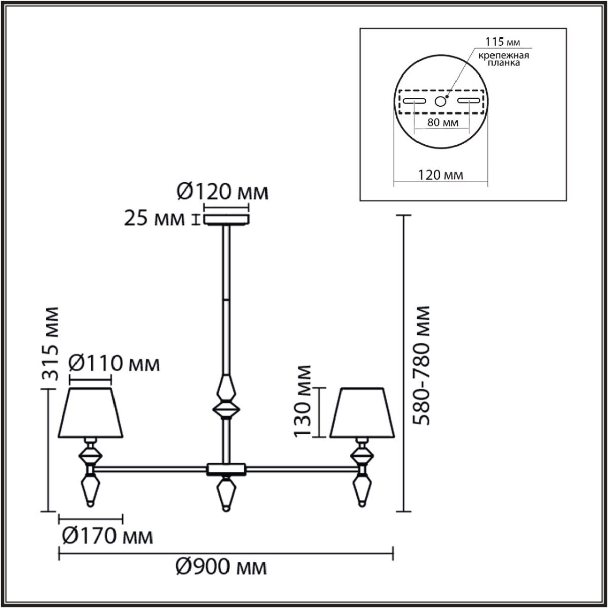 8ba6edb78c6e270340bc03da15dd002a 8274/7 CLASSI LN26 045 никель/белый/серый, металл/керамика/ткань Люстра Е14 7*40W 220V VERMONT — изображение 1