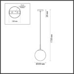 6509/1B SUSPENTIONI LN26 409 золотой Подвес E27 1*60W 220V SUMMER — изображение 3