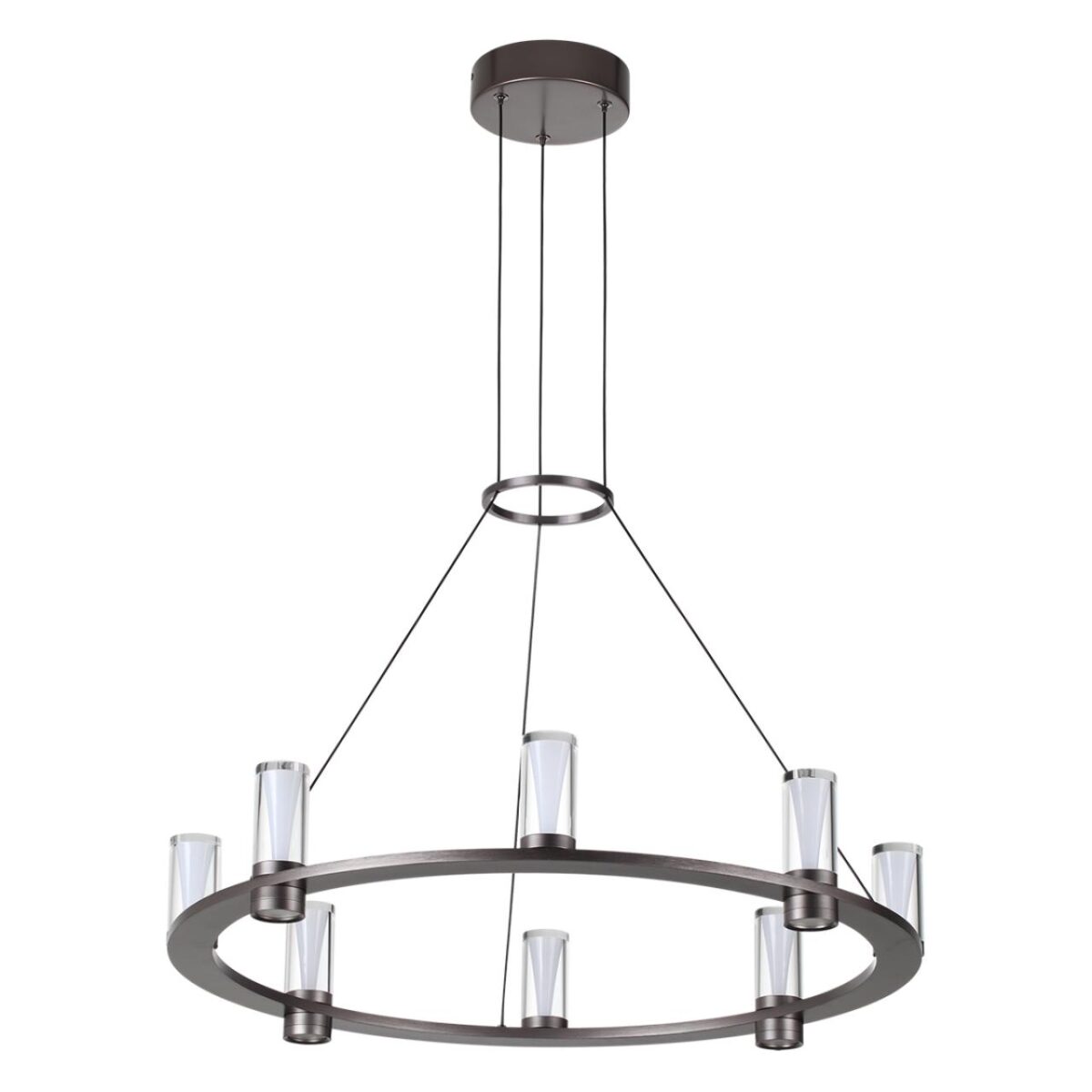 7143/55L HIGHTECH ODL26 513 Подвесной светильник темный никель/акрилл/металл IP20 LED 45W 4260Лм 3000K 180° 220V DEFANCE — изображение 1