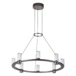 7143/55L HIGHTECH ODL26 513 Подвесной светильник темный никель/акрилл/металл IP20 LED 45W 4260Лм 3000K 180° 220V DEFANCE