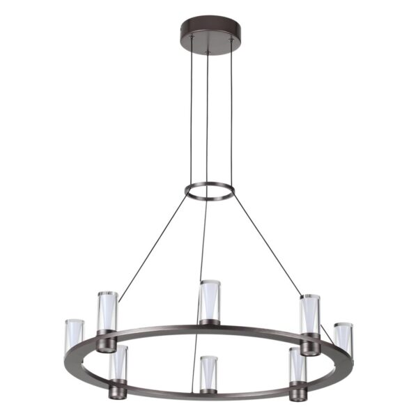 7143/55L HIGHTECH ODL26 513 Подвесной светильник темный никель/акрилл/металл IP20 LED 45W 4260Лм 3000K 180° 220V DEFANCE