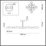 5653/99CL LEDIO LN26 347 белый, дерево Люстра потолочная LED 144W  3000/4000/6000К 220V BRAD — изображение 2