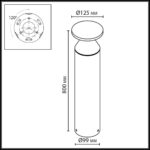 7119/12GLA NATURE ODL25 659 Ландшафтный светильник черный/металл IP65 LED 12W 670Лм 3000K 120° 220-240V COIL — изображение 2