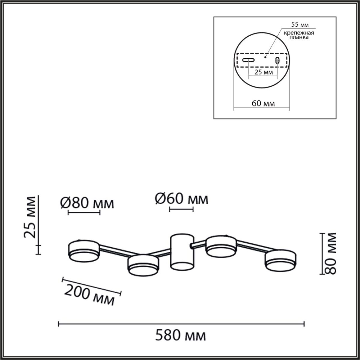 8187/4C COMFI LN26 249 черный, металл Люстра потолочная LED GX53 4*7W 220V SANATA — изображение 2