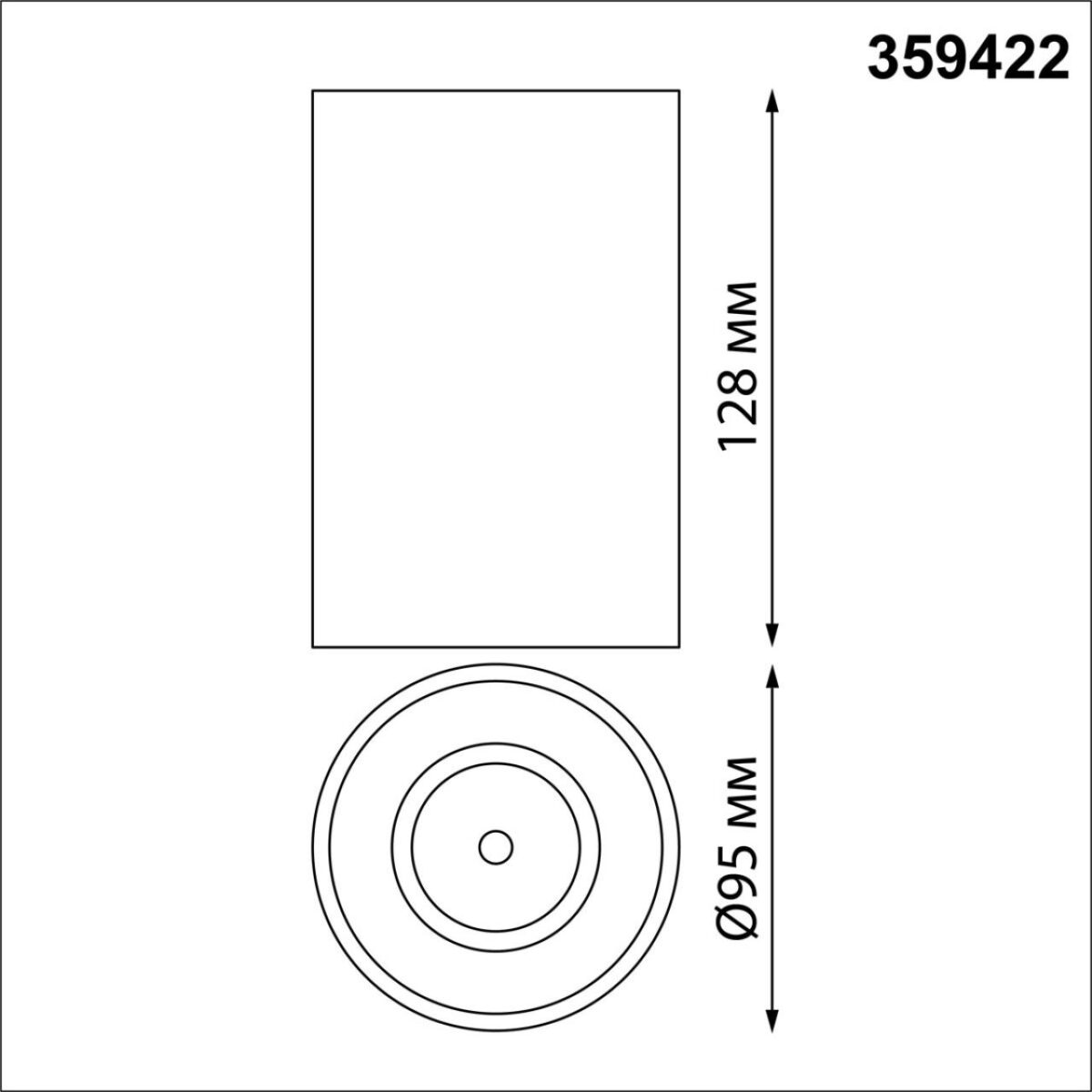 359422 OVER NT24 430 черный Светильник накладной влагозащищённый IP54 LED 15W 170-265V 3000К 1350Лм RECTE — изображение 3