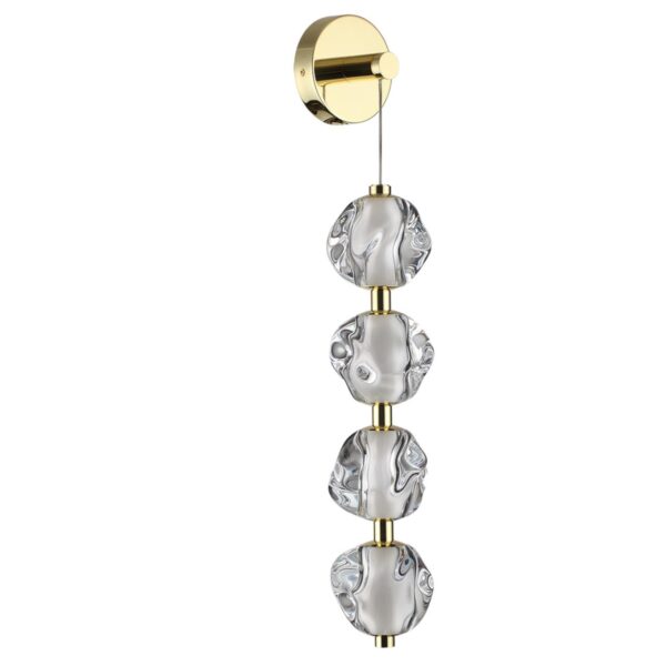 5085/17WL L-VISION ODL25 563 золото/прозрачный/металл/акрил Бра LED 17W 4000K 800Лм JEMSTONE
