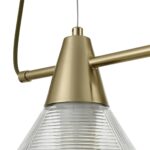 6596/4A MODERNI LN26 217 латунь титаниум/прозрачный, металл/стекло Подвес E27 4*60W 220V CORNE — изображение 3