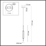 4794/12L PENDANT ODL21 403 бронзовый/белый Подвес LED 12W REEDS — изображение 2