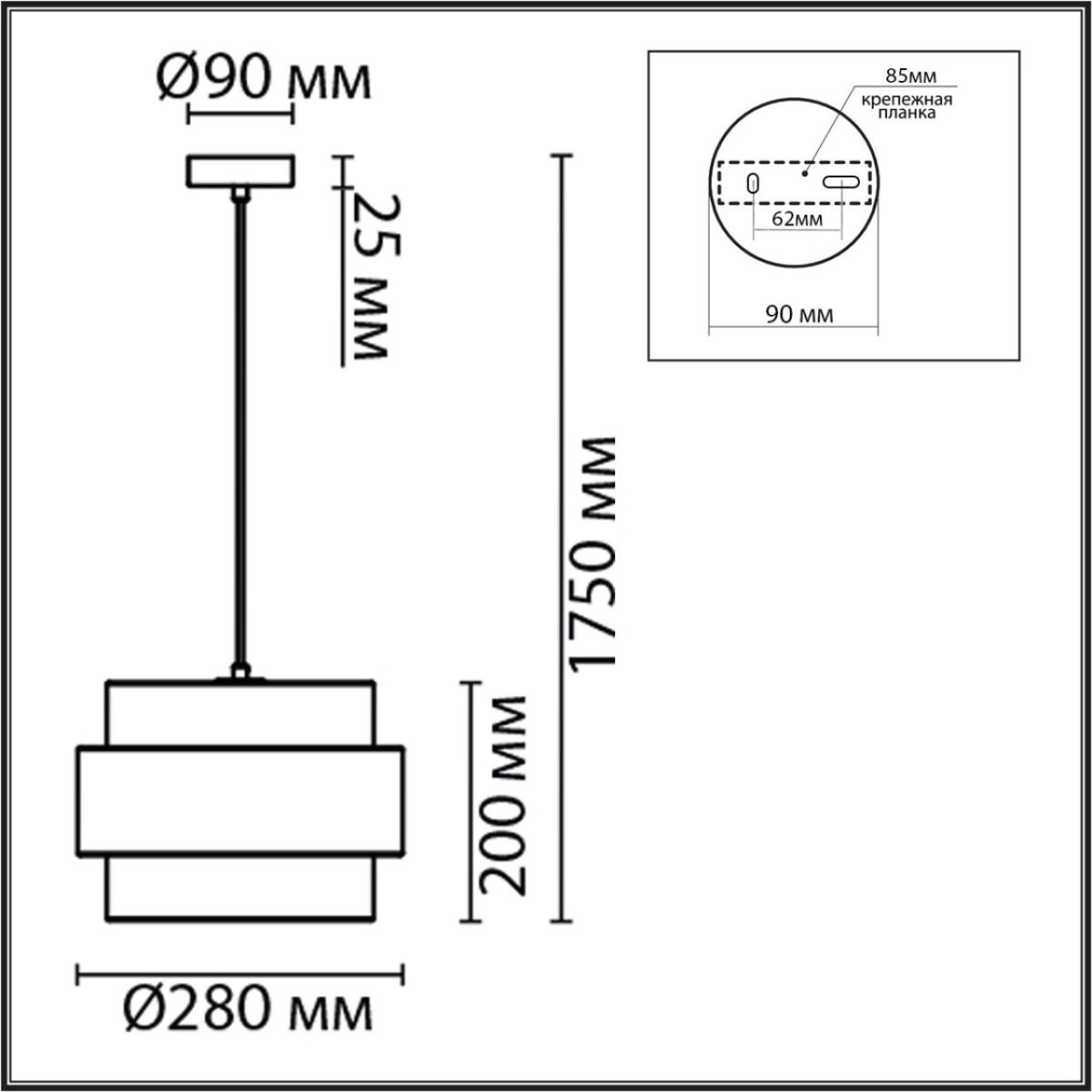 8002/1A MODERNI LN25 000 белый, черный металл/металл, текстиль Подвес Е27 60W 220V ANIMAISA — изображение 3