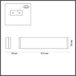 4293/20WL HIGHTECH ODL22 439 белый/металл Настенный светильник IP20 LED 20W 1752Лм 3000K FRAMANT