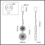 5412/13LA L-VISION ODL_EX23 142 золотой/желтый/розовый металл/стекло Подвес LED 13W 4000K CARAMELLA — изображение 2