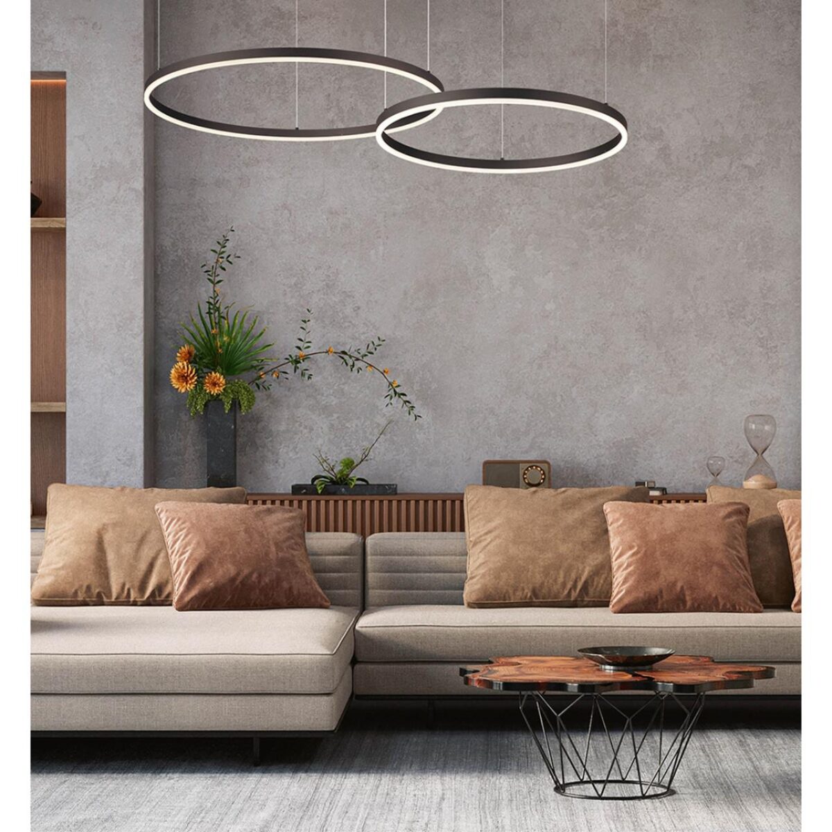 9f6b7fc7b7c150589ede52c065f6187c 6530/34L LEDIO LN26 262 чёрный Светильник подвесной LED 34W 3000/4000/6000К 220V ECHO — изображение 1