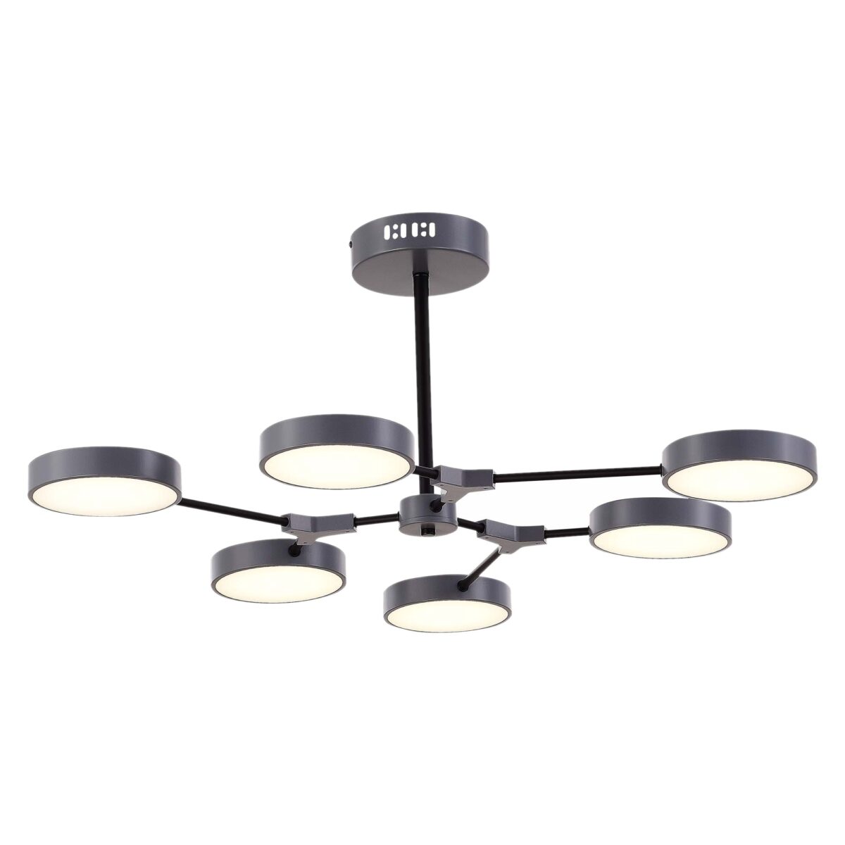 SLE6003-702-06_01W SLE6003-702-06 Светильник потолочный Серый, Черный/Серый LED 6*10W МОНТАНА — изображение 1