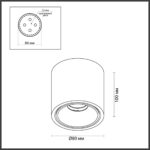 6619/10CL HIGHTECH ODL24 000 черный/металл/акрил Потолочный светильник IP20 LED 10W 3000K 220V REDO — изображение 2