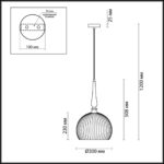 4766/1 PENDANT ODL21 413 белый/бронзовый Подвес E27 60W RUNGA — изображение 2