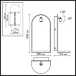 7176/3WL HIGHTECH ODL26 055 светильник темно-зеленый/черный/мрамор/металл IP20 LED 3W 250Лм 3000K 220-240V GIARDINO — изображение 2