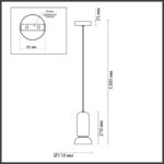5054/1D PENDANT ODL24 379 черный/металл/керамика Подвес GU10 LED 4W KERAMA