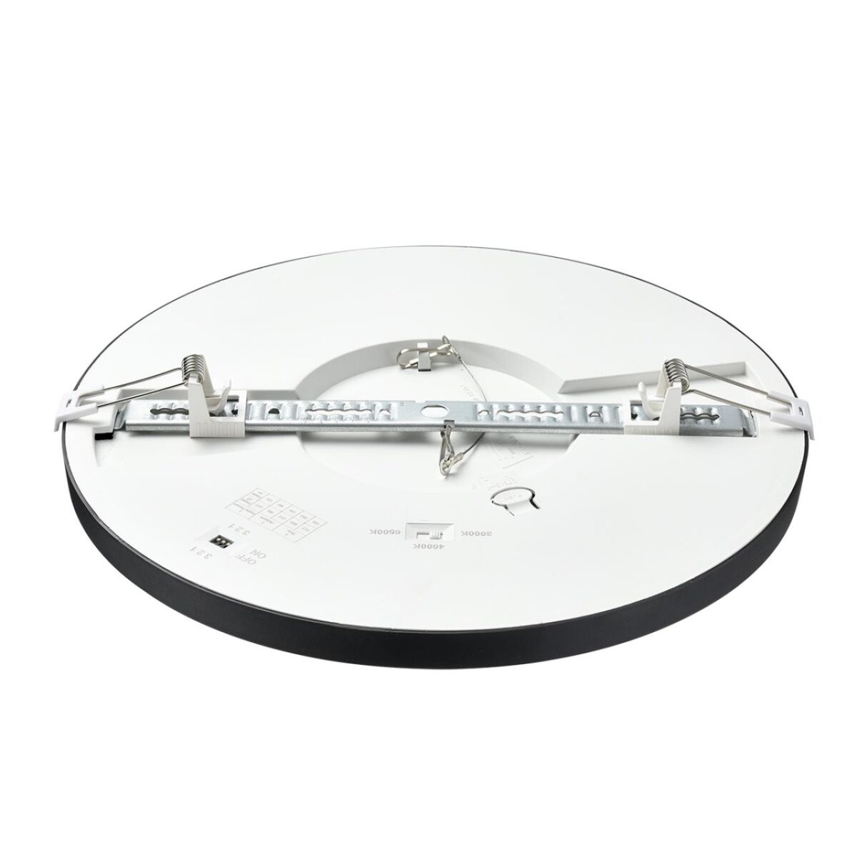 7788/24L MITRA LED SN 537 Светильник пластик/белый/черный LED 24Вт 3000/4000/6500К D300 IP44 CCT/датчик движения NEBULA BLACK — изображение 3