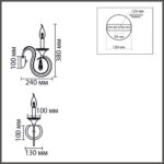 8032/1W CLASSI LN26 084 металл/хрусталь, хром/прозрачный Бра E14 1*40W 220V LAOKA — изображение 3