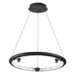 7001/44L HIGHTECH ODL25 000 Подвесной светильник черный ice crack/акрил разд. Вкл. с ПДУ IP20 LED 44W 1309Лм 3000/3800/4800K CRI > 90 CAYON — изображение 3