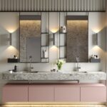 4281/2WA HIGHTECH ODL22 445 хром/металл Настенный светильник IP44 LED E27 max 2*7W BAZEL