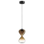 5094/4LA PENDANT ODL25 357 черный/золотой градиент/прозрачн./металл/стекло Подвес LED 4W 4000K 388Лм GLESSI