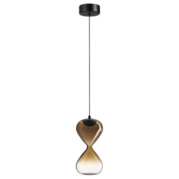 5094/4LA PENDANT ODL25 357 черный/золотой градиент/прозрачн./металл/стекло Подвес LED 4W 4000K 388Лм GLESSI