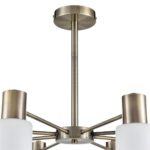 8100/8C COMFI LN26 106 бронза/белый металл/стекло Люстра потолочная Е14 8*40W 220V MAVE — изображение 2