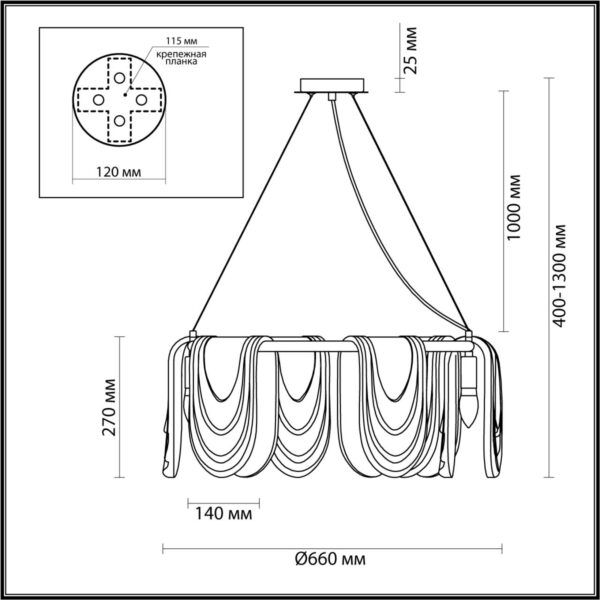 6515/6 NEOCLASSI LN23 000 латунь Люстра E14 6*40W 220V OCHRE