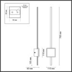 4257/18WL HIGHTECH ODL21 453 черн/ант.бронза Настен.светильник IP20 LED 18W 1148Лм 3000K STILO — изображение 2