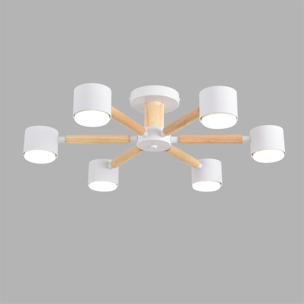 8306/6C COMFI LN26 333 белый, дерево/металл Светильник потолочный GX53 LED 6*7W 220V VUDI — изображение 2