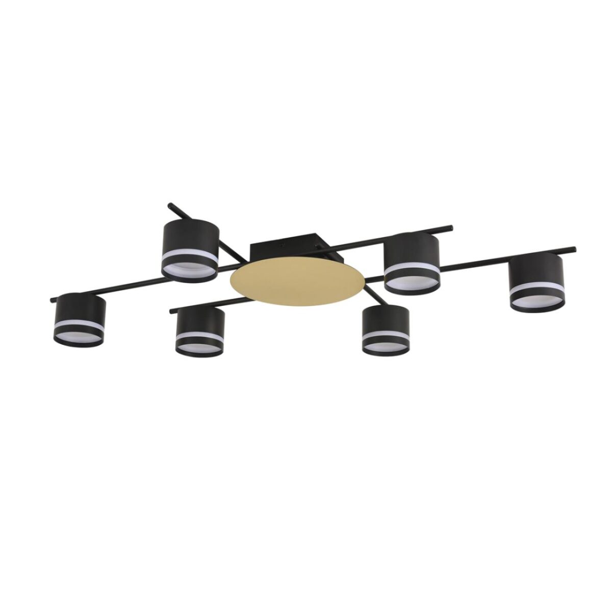 b30ea4f5f405e60b6ccb2daf91740a6b 8304/6C COMFI LN26 238 золотой/черный, металл/акрил Светильник потолочный GX53 LED 6*7W 220V BENUA — изображение 1