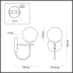 5212/1W MODERNI LN26 175 черный, золотой Бра с выкл. E27 60W 220V RANDI — изображение 2