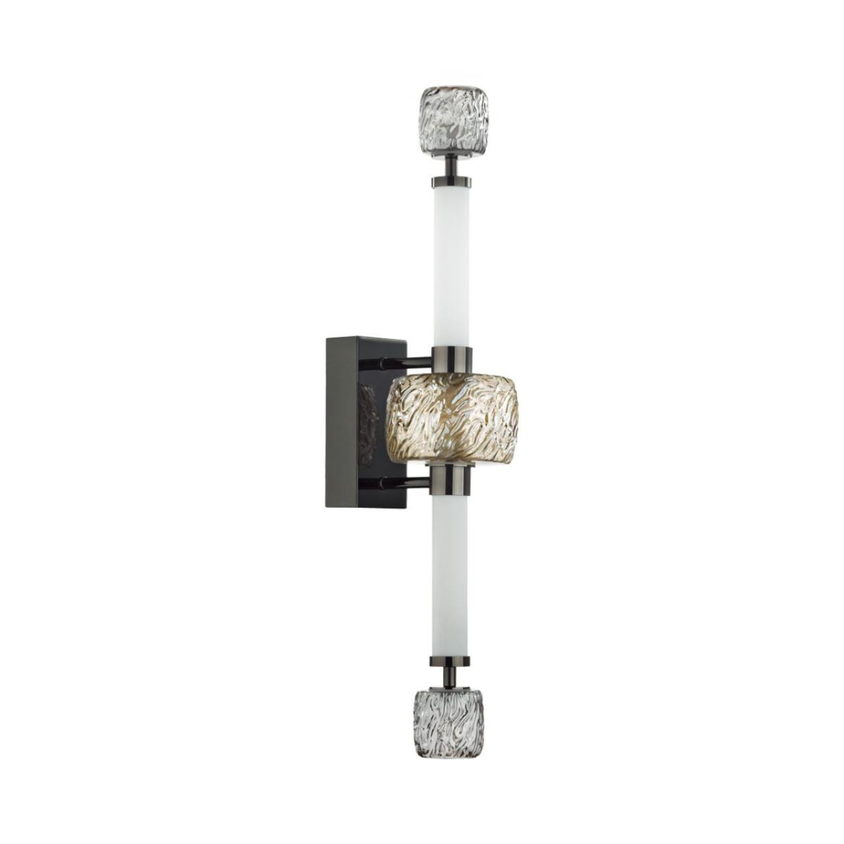 b54eba715f8a943c6a7525151a427bda 5427/28WL L-VISION ODL_EX24 000 черный хром/белый/дымчатый/коньячный/металл/стекло/акрил Бра LED 28W 3000K KLIFF — изображение 1