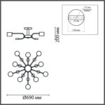 8196/10C COMFI LN26 336 белый, металл/дерево/пластик Потолочный светильник LED GX53 10*9W 220V RONDO — изображение 3