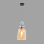 8298/1A MODERNI LN26 368 бронза/амбер/розовый/голубой, металл/стекло Подвес E27 1*40W 220V IRIME — изображение 2