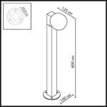 7124/1G NATURE ODL25 671 Ландшафтный светильник белый/стекло/металл IP65 1*G9 LED*5W 220-240V VIVA — изображение 2
