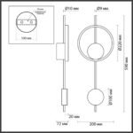 5691/13WL LEDIO LN26 445 белый, чёрный, золотой Настенный светильник LED 13W 3000K 220V MARQUE — изображение 2