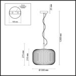 4754/1 PENDANT ODL21 411 белый/черный Подвес E27 60W ROOFI — изображение 2