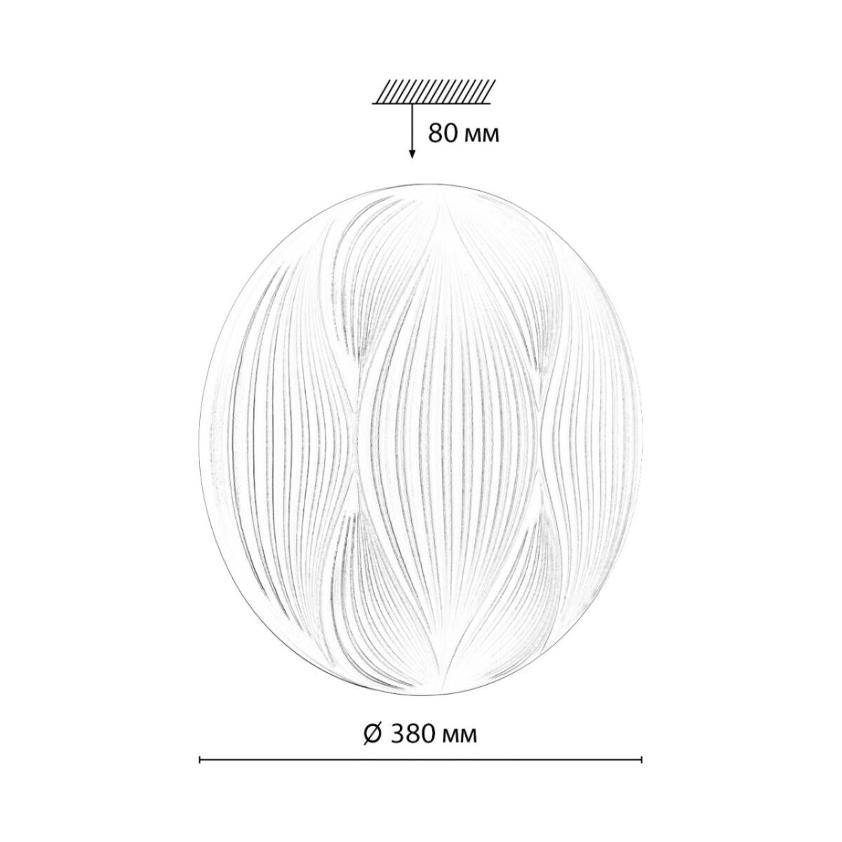 7686/DLN PALE SN 204 Светильник пластик/белый LED 48Вт 3000/4000/6000К D380 IP43 CCT HIMAR — изображение 2