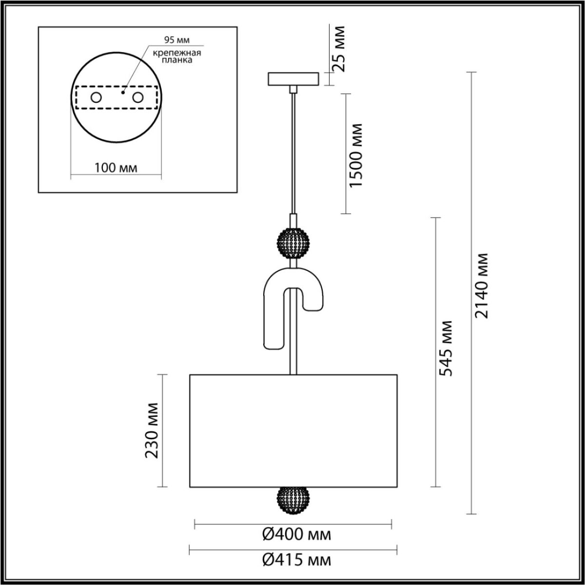 babd1fd639017e12939e6ecf9e1ba616 5410/3 MODERN ODL_EX24 115 черный матов./серый/металл/полирезин/ткань Подвес E14 3*40W BAGEL — изображение 1